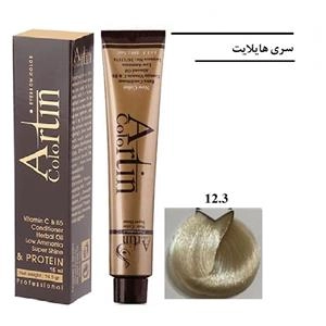 رنگ مو آرتین 12.3 بلوند زیتونی فوق‌العاده روشن
