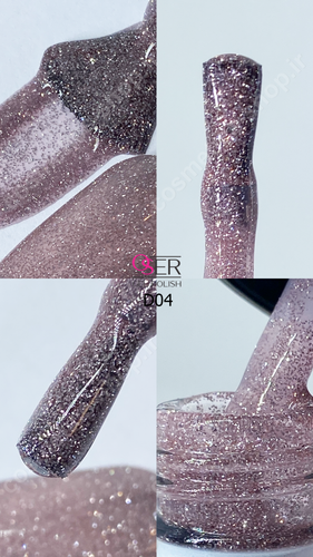 لاک ژل ناخن اسر مدل دیسکو کد D04