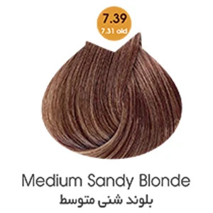 رنگ مو آرتین حجم 100 میل سری شنی آرتین شماره7.39