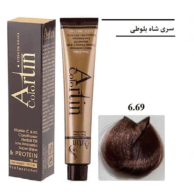 رنگ مو آرتین حجم 100 میل شماره 6.69 شاه بلوطی