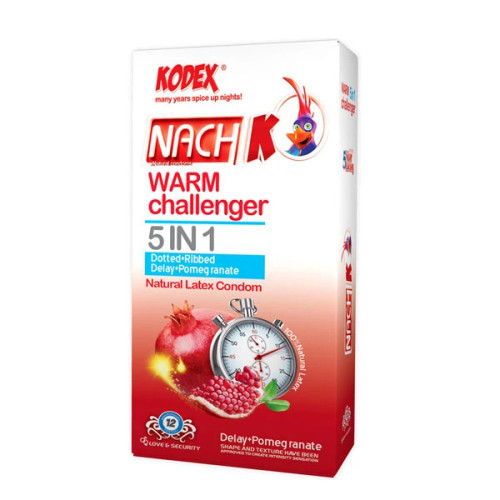 کاندوم ناچ کدکس مدل warm challenger بسته 12 عددی